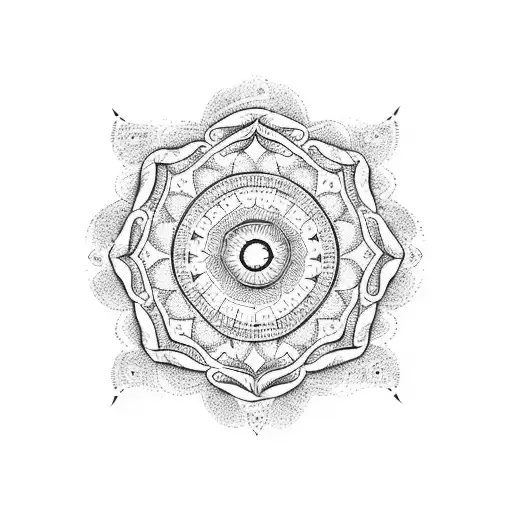 A dotwork mandala inspired by the cliffs of Moher tattoo design idea