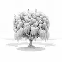 willow tree tattoo design idea