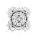 A dotwork mandala inspired by the cliffs of Moher tattoo design idea