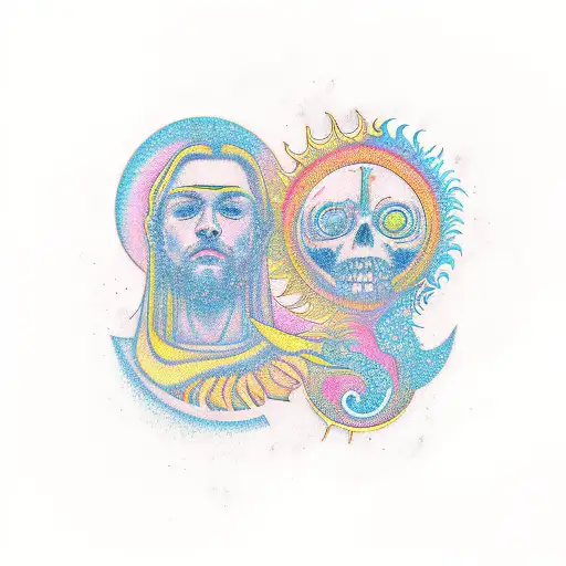 Sol e  Lua tattoo design idea