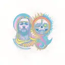 Sol e  Lua tattoo design idea