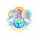 Sol e  Lua tattoo design idea