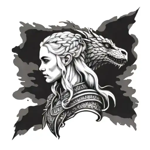 Daenerys Targaryen game of thrones tattoo design idea