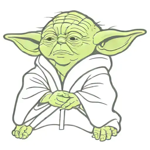 Star Wars Yoda. "Do or do not. There is no try" underneath tattoo design idea