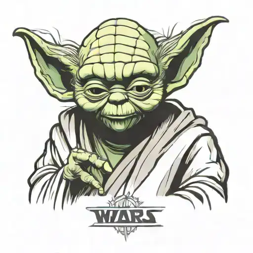Star Wars Yoda. "Do or do not. There is no try" underneath tattoo design idea