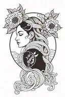 virgo woman tattoo design idea