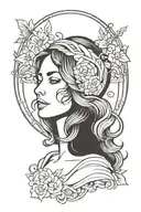 virgo woman tattoo design idea