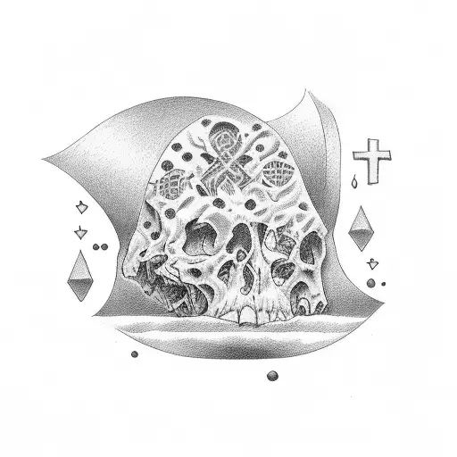 cross with the phrase this too shall pass tattoo design idea