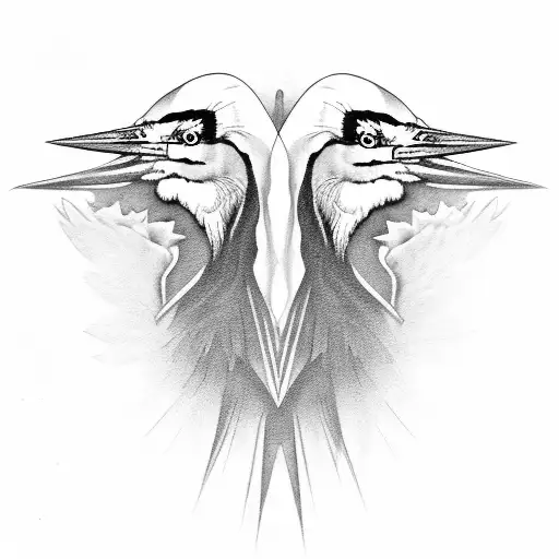  heron tattoo design idea