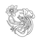 cobra com flores  tattoo design idea