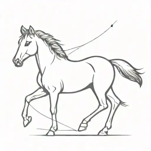 horse dog tattoo design idea