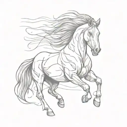 horse dog tattoo design idea