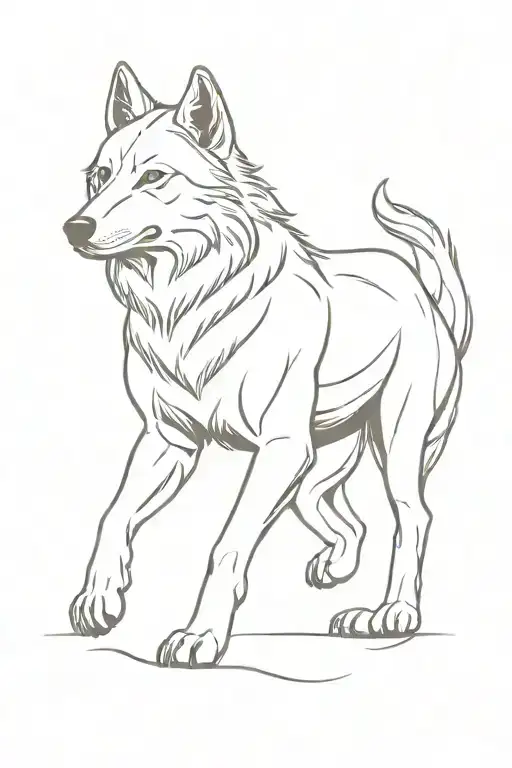 Meaningful wolf warrior tattoo design idea