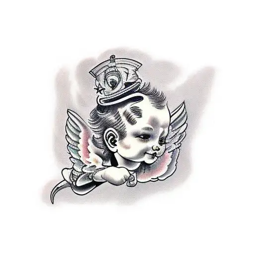cherub tattoo design idea