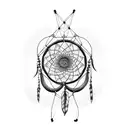 tail-eating snake Dreamcatcher tattoo design idea