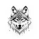 wolf eagle tattoo design idea