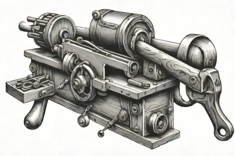 woodworking tools tattoo design idea