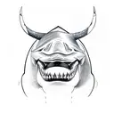 bull shark tattoo design idea