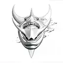bull shark tattoo design idea
