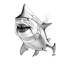 bull shark tattoo design idea