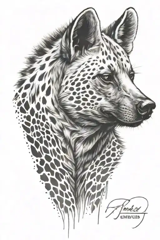 hyena tattoo design idea