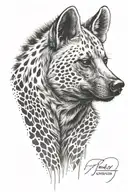hyena tattoo design idea