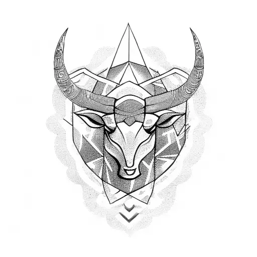 taurus sign with 2005 tattoo design idea