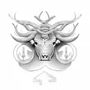 taurus sign with 2005 tattoo design idea