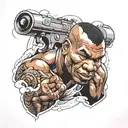 mike tyson portrait tattoo design idea