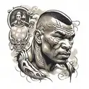 mike tyson portrait tattoo design idea