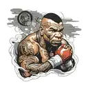 mike tyson portrait tattoo design idea
