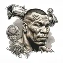 mike tyson portrait tattoo design idea