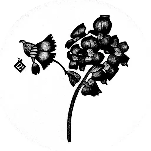 postage stamp with bluebonnet tattoo design idea