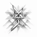 pointy cross tattoo design idea