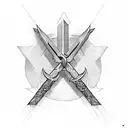 pointy cross tattoo design idea