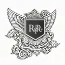 rolls Royce logo incorporated tattoo design idea