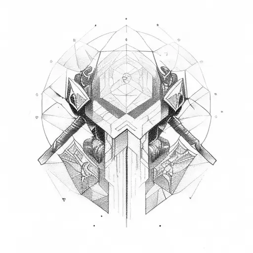 Destiny line tattoo design idea