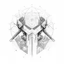 Destiny line tattoo design idea