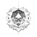 Destiny line tattoo design idea