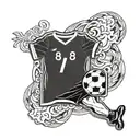a soccer his number is 8 tattoo design idea