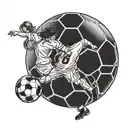 a soccer her number is 8 tattoo design idea