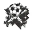 a soccer her number is 8 tattoo design idea