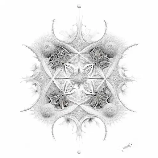 An intricate fractal pattern inspired by nature's beauty tattoo design idea