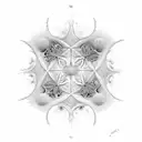 An intricate fractal pattern inspired by nature's beauty tattoo design idea