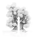 a candle surrounded by a branch of mimosa tattoo design idea