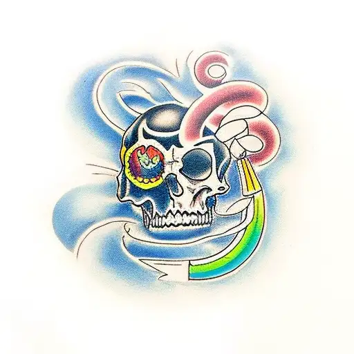 Dos helechos uno de color negro y otro de color blanco que estén entrelazados y que en el medio tenga una luciérnaga  tattoo design idea