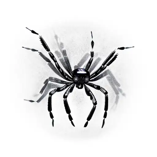 black widow spider tattoo design idea