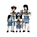 Measuring flask tattoo design idea