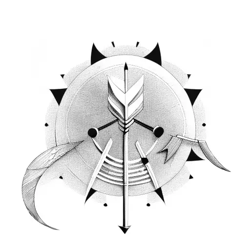 outdoors, arrows, clover,  tattoo design idea