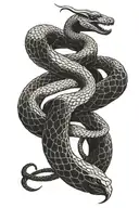 Ouroboros snake tattoo design idea